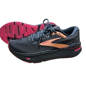 Brooks Ghost Max Women's Athletic Shoes - Black/Pink/Coral Size 8